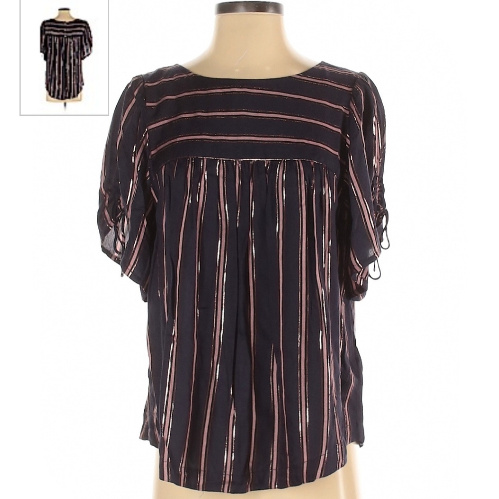 Anthropologie oversized striped blouse